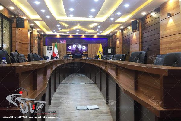 دکوراسیون داخلی و تجهیزاتاق جلسات پالایشگاه سوم مجتمع گاز پارس جنوبی